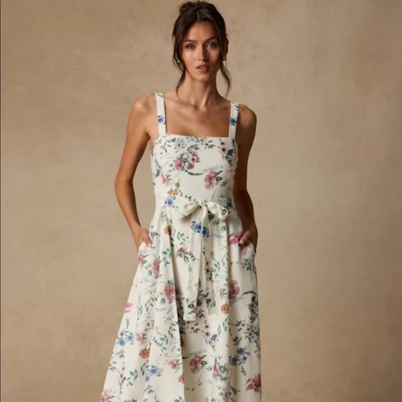 Lulus Dresses & Skirts - NWT ivory floral midi dress